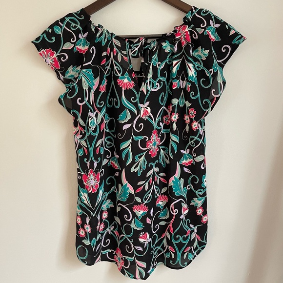 LC Lauren Conrad Floral Print Blouse - Picture 3 of 7